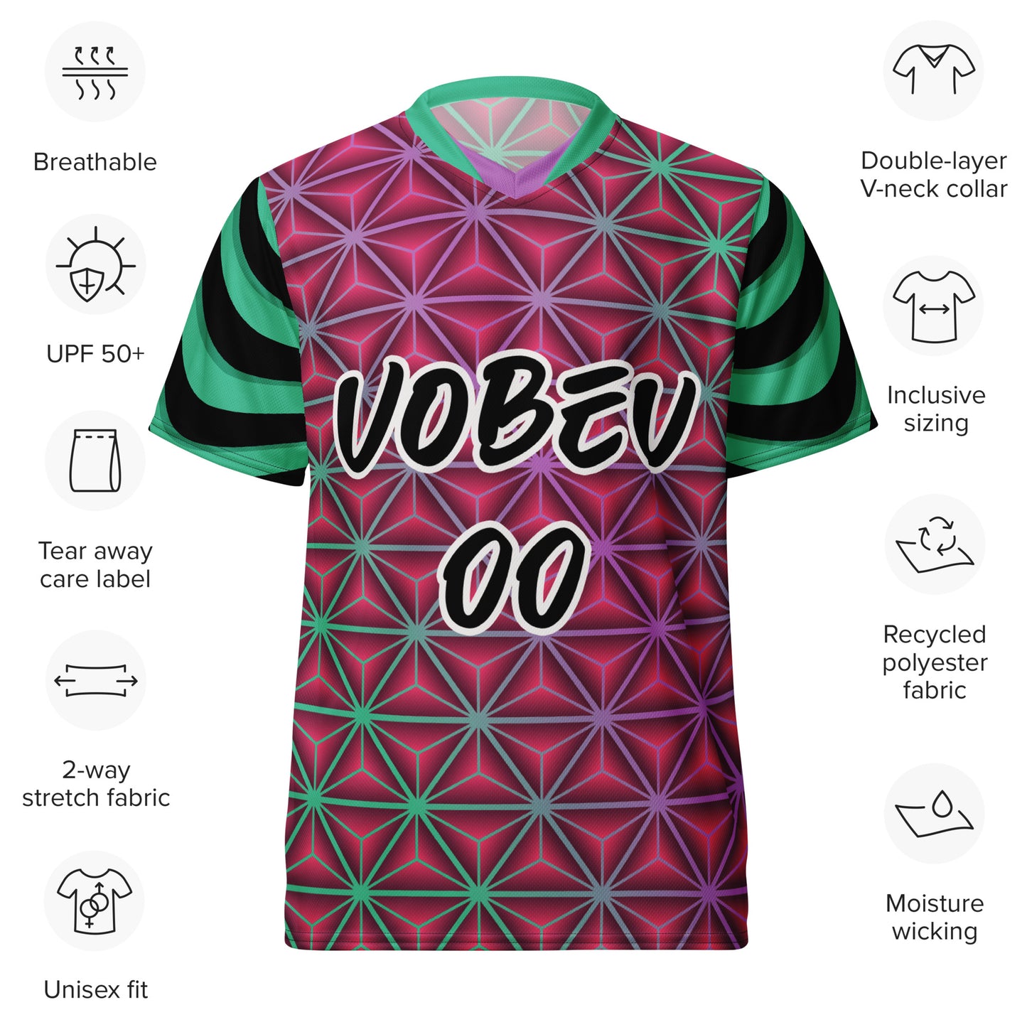 Vobev Recycled unisex sports jersey