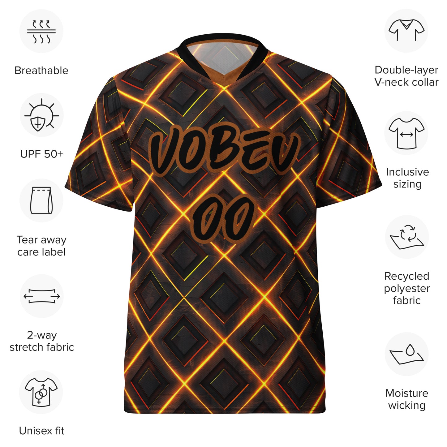 Vobev Dark V2 Recycled unisex sports jersey