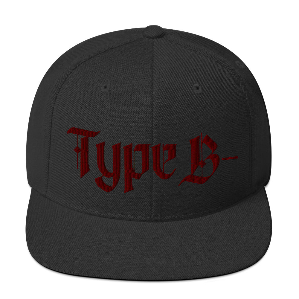 Type B Negative Snapback Hat