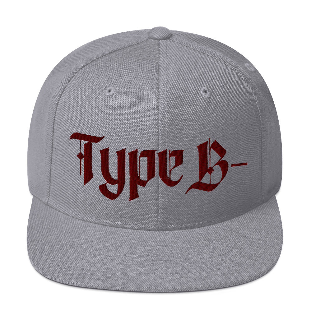 Type B Negative Snapback Hat